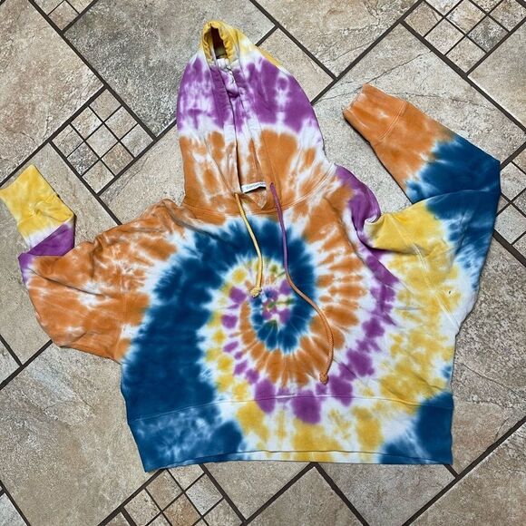 DAYDREAMER Tie Dye Hoodie Double Trouble Pre Shrunk Size S psychedelic NEW - Picture 9 of 11